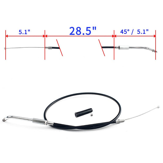 PVC and Stainless Steel Throttle and Idle Cable Lines For Harley Davidson XL1200C Custom 1996 - 2006