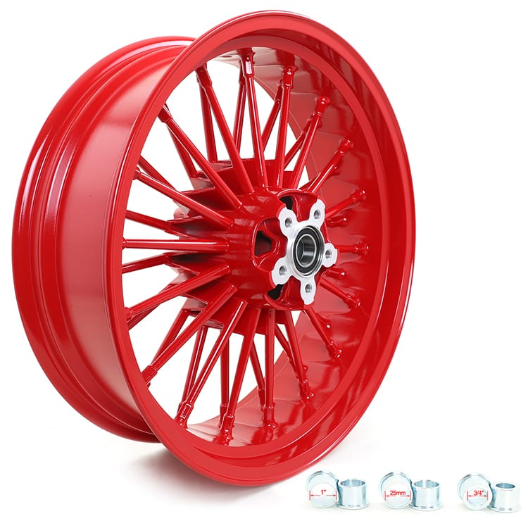 2000-2020 Front Rear Dual Disc Wheel for Softail FLST Fat Boy Heritage, Deluxe, Springer Classic, Cross Bones, Rocker, Breakout, Sport Glide