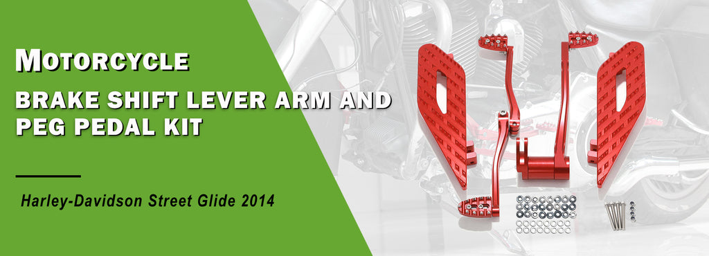 Brake Shift Lever Arm & Peg Pedal Kit & Footpegs for Harley-Davidson