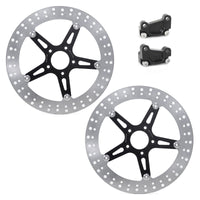 13 Inch Big Brake Front Rotors & Brackets Kit for Harley Touring 2014-2023