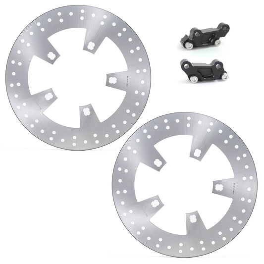 14 Inch Big Brake Front Rotors & Brackets Kit for Harley Touring 2014-2022
