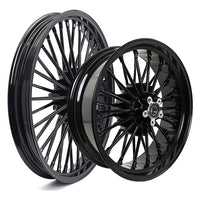 17" 18" 21" Front / 16" 17" Rear Dual Disc Fat Spoke Wheels for Harley Touring / Dyna / Softail