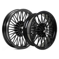 17" 18" 21" Front / 16" 17" Rear Dual Disc Fat Spoke Wheels for Harley Touring / Dyna / Softail