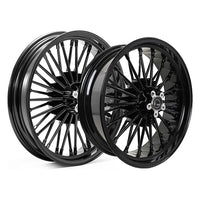 17" 18" 21" Front / 16" 17" Rear Dual Disc Fat Spoke Wheels for Harley Touring / Dyna / Softail