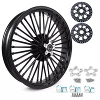 21×3.5 Front Dual Disc Wheel Rim Rotors Kit for Harley Touring Road Glide Electra Glide Ultra 1984-2008