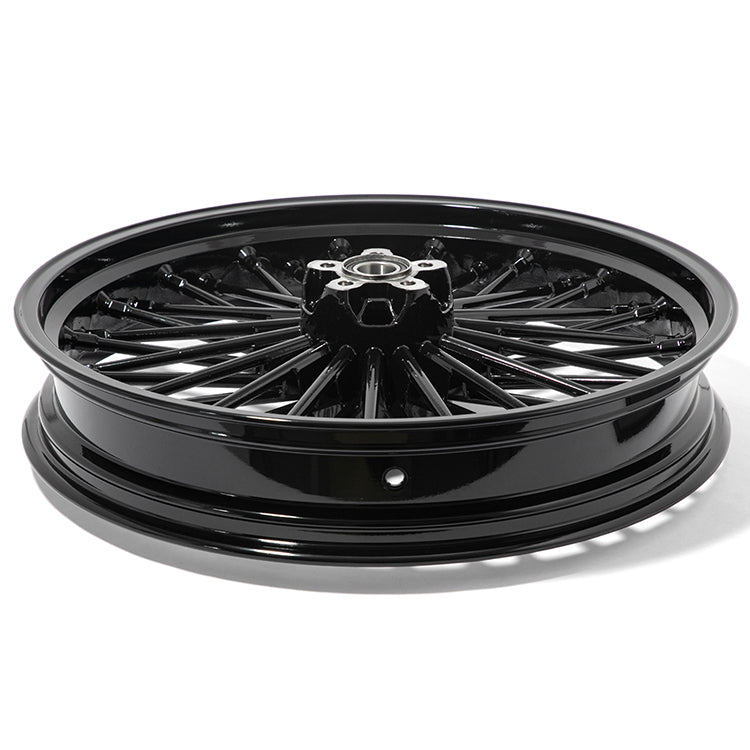 21x3.5 Front Single Disc Fat Spoke Wheel for Harley Davidson Softail / Dyna No ABS