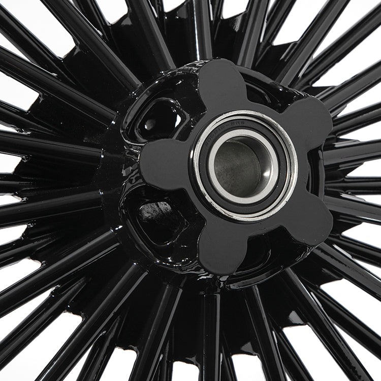 21x3.5 Front Single Disc Fat Spoke Wheel for Harley Davidson Softail / Dyna No ABS