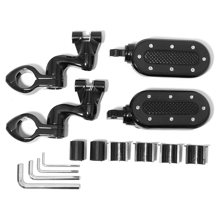 Universal Adjustable Highway Foot Pegs For Harley Davidson All Models with 7/8" 1" 1.25" Guard Bar