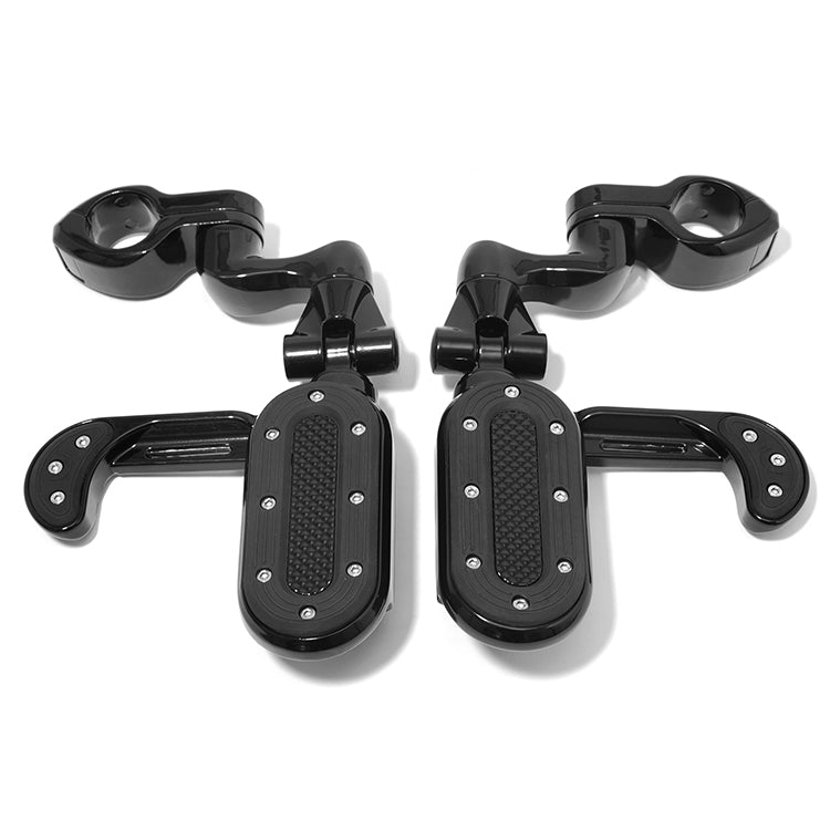 Universal Adjustable Highway Foot Pegs For Harley Davidson All Models with 7/8" 1" 1.25" Guard Bar