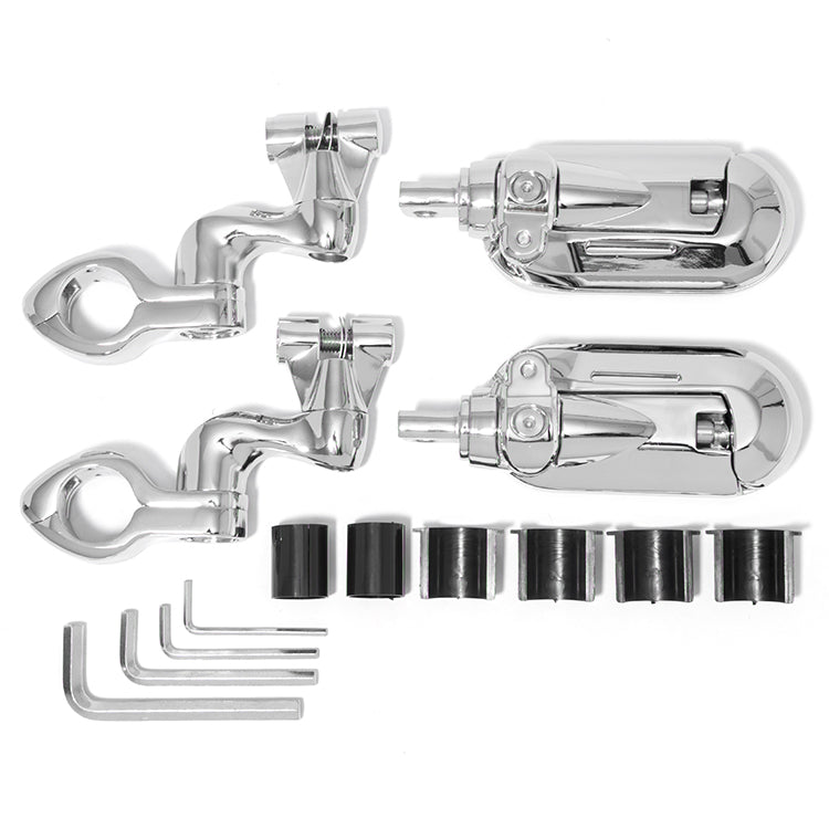 Universal Adjustable Highway Foot Pegs For Harley Davidson All Models with 7/8" 1" 1.25" Guard Bar