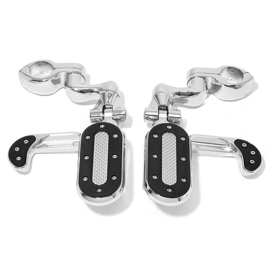 Universal Adjustable Highway Foot Pegs For Harley Davidson All Models with 7/8" 1" 1.25" Guard Bar