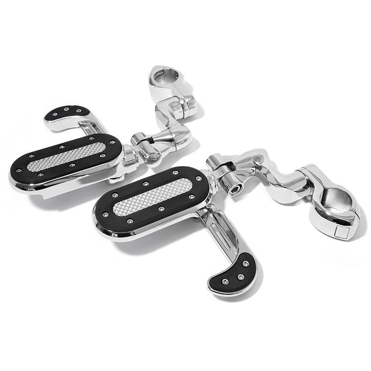 Universal Adjustable Highway Foot Pegs For Harley Davidson All Models with 7/8" 1" 1.25" Guard Bar