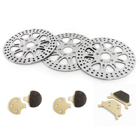 For Harley Davidson Dyna FXD FXDL FXDWG FXR FXRS FXRT FXRD FXLR Late 1987-1999 11.5 Inch Front Rear Brake Rotors Pads