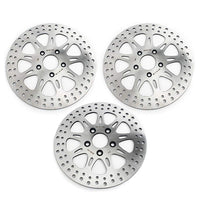 For Harley Davidson Dyna FXD FXDL FXDWG FXR FXRS FXRT FXRD FXLR Late 1987-1999 11.5 Inch Front Rear Brake Rotors Pads
