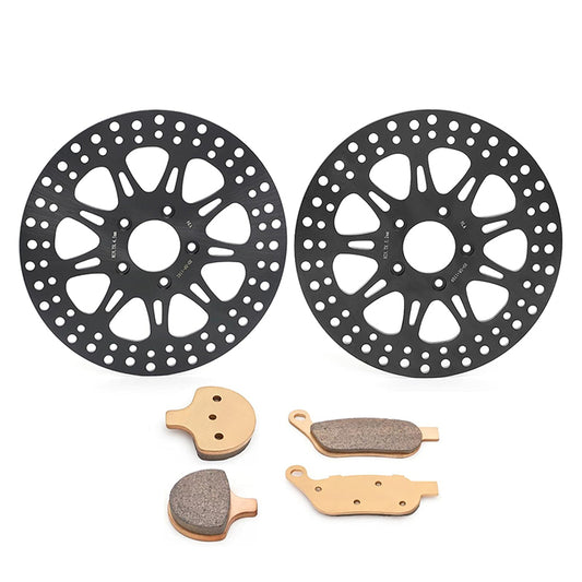 For Harley Davidson FLSTSB Softail Cross Bones 2008-2011 11.5 Inch Front Rear Brake Rotors Pads