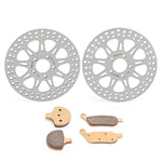 For Harley Davidson FLSTSB Softail Cross Bones 2008-2011 11.5" Front Rear Brake Rotors Pads