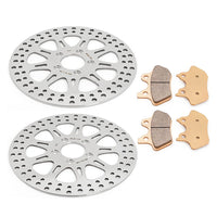 For Harley Davidson FXST FXSTi Softail Standard / FXSTB FXSTBi Night Train 2000-2005 11.5 Inch Front Rear Brake Rotors Pads
