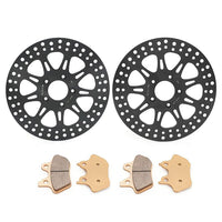 For Harley Davidson FXST FXSTi Softail Standard / FXSTB FXSTBi Night Train 2000-2005 11.5 Inch Front Rear Brake Rotors Pads