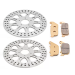 For Harley Davidson Sportster XL883 Standard 2004-2008 / XL883N Iron 2009-2010 11.5" Front Rear Brake Rotors Pads