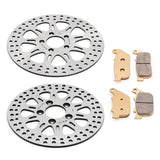 For Harley Davidson Sportster XL883L Superlow / XL883N Iron 2011-2013 / XL1200L Low 2007-2011 11.5" Front 10.2" Rear Brake Rotors Pads