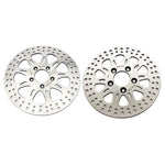 For Harley Davidson Sportster XL883L Superlow / XL883N Iron 2011-2013 / XL1200L Low 2007-2011 11.5" Front 10.2" Rear Brake Rotors Pads