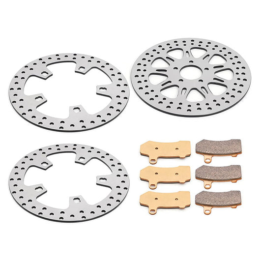 For Harley Touring FLHTKL Electra Glide Ultra LTD Low / FLTRXS Road Glide Special 2015-2020 11.8 Inch Front Rear Brake Rotors Pads