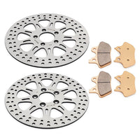 For Harley Dyna FXDBI Street Bob / FXDLI Low Rider / FXDWGI Wide Glide / FXDCI Super Glide Custom 2006-2007 11.8 Front 11.5 Rear Brake Rotors Pads