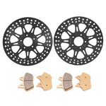 For Harley Dyna FXDBi Street Bob / FXDLi Low Rider / FXDWGi Wide Glide / FXDCi Super Glide Custom 2006-2007 11.8" Front 11.5" Rear Brake Rotors Pads