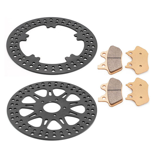 For Harley Dyna FXDI Super Glide / FXDLI Low Rider 2006-2007 / FXDCI Super Glide Custom 2006 11.8 Front 11.5 Rear Brake Rotors Pads