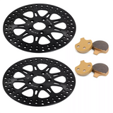 For Harley Dyna FX FXE FXS 1984-1986 / FXD FXDL FXDWG FXR FXRS FXRT FXRD FXLR 1984-Early 1987 11.5" Front Brake Rotors Pads