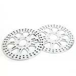 For Harley Davidson Sportster XL1200C Custom 2011-2013 / XL1200L Low 2007-2011 11.5" Front Rear Brake Rotors Pads