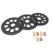 For Harley Sportster XL883R Roadster (Cast Wheel) 2011-2013 11.5" Front 10.2" Rear Brake Rotors Pads