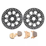 For Harley Sportster XLH883 XLH1100 XLH1200 XLX1100 (Alloy Hub) Late 1987-1999 11.5" Front Rear Brake Rotors Pads