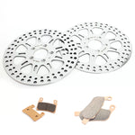 For Harley Davidson Softail FXSB Breakout 2015-2017 11.5" Front Rear Brake Rotors Pads