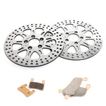 For Harley Davidson Softail FXSB Breakout 2015-2017 11.5" Front Rear Brake Rotors Pads