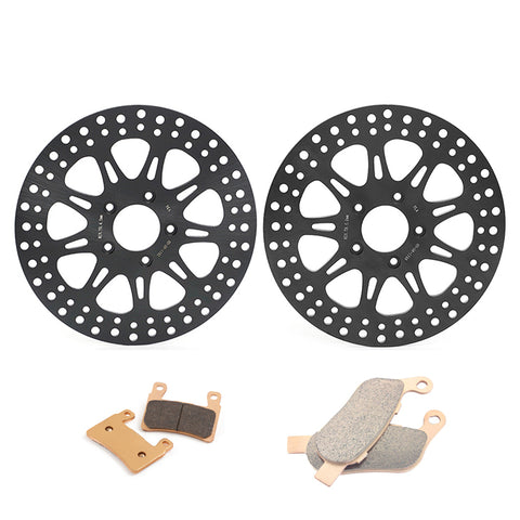 For Harley Davidson Softail FXSB Breakout 2015-2017 11.5" Front Rear Brake Rotors Pads