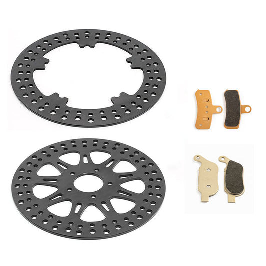 For Harley Dyna FLD Switchback 2012-2016 / FXD Super Glide 2008-2010 / FXDL Low Rider 2008-2013 11.8 Front 11.5 Rear Brake Rotors Pads