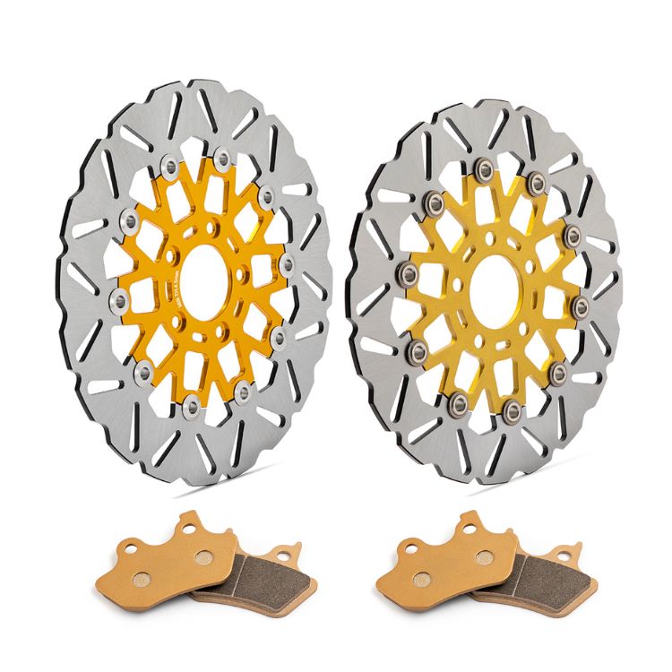 For Harley Dyna FXDBI Street Bob / FXDLI Low Rider / FXDWGI Wide Glide / FXDCI Super Glide Custom 2006-2007 11.8 Front 11.5 Rear Brake Rotors Pads