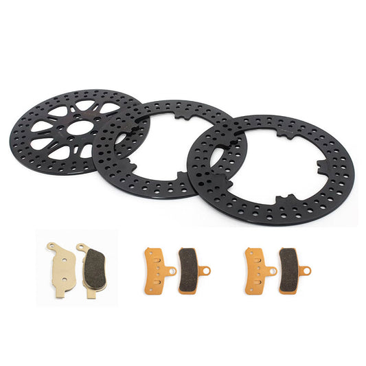 For Harley Dyna FXDL Low Rider 2014-2017 / FXDLS Low Rider S 2017 11.8 Front 11.5 Rear Brake Rotors Pads