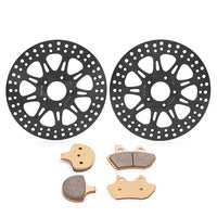 For Harley FLSTS Heritage Springer 2000-2003 / FLSTSC FLSTSCI Springer Softail Classic 2005-2007 11.5 Inch Front Rear Brake Rotors Pads