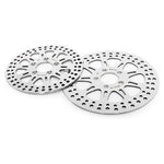 For Harley Sportster XL883L XL1200T SuperLow / XL1200C Custom / XL1200X Forty Eight 2014-2023 11.8" Front 10.2" Rear Brake Rotors Pads