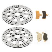 For Harley Dyna FXDWG Wide Glide 2008 / FXDWGi Wide Glide 2008-2020 11.8 Front 11.5 Rear Brake Rotors Pads