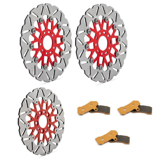 For Harley Touring FLHX Street Glide / FLHTCU Ultra Classic Electra Glide 2008-2013 11.8 Inch Front Rear Brake Rotors Pads