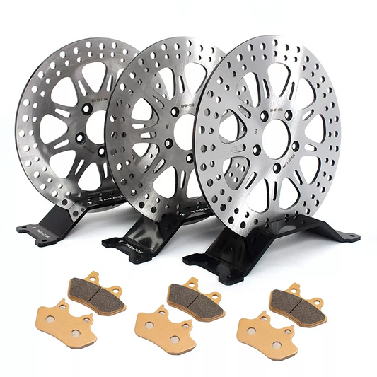 For Harley Dyna FXDXI Super Glide Sport 2004-2005 / FXDXT Super Glide T-Sport 2001-2003 11.5 Inch Front Rear Brake Rotors Pads