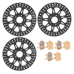 For Harley Sportster XL1200S Sport 2000-2003 / XL883R 100th Anniversary Edition 2003 11.5" Front Rear Brake Rotors Pads