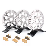 For Harley Sportster XL1200S Sport 2000-2003 / XL883R 100th Anniversary Edition 2003 11.5" Front Rear Brake Rotors Pads