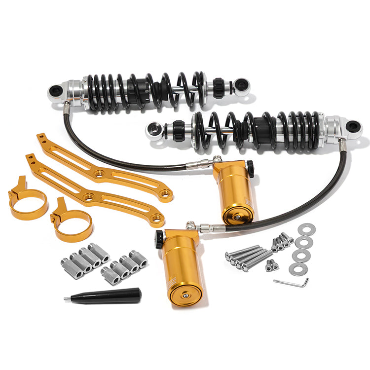 Remote Reservoir Rear Suspension Shocks For Harley Davidson Touring Models 14-UP FLH Road Glide / Road King / Street Glide / Ultra Limited / Electra Glide