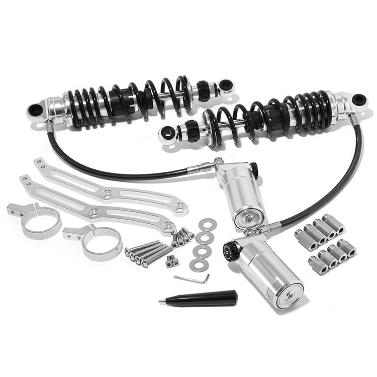 Remote Reservoir Rear Suspension Shocks For Harley Davidson Touring Models 14-UP FLH Road Glide / Road King / Street Glide / Ultra Limited / Electra Glide