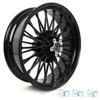 17" 18" 21" Front / 16" 17" Rear Dual Disc Fat Spoke Wheels for Harley Touring / Dyna / Softail
