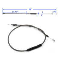 55.1- 78.7 Inch Stainless Steel Clutch Cable for Harley Sportster Models Braided